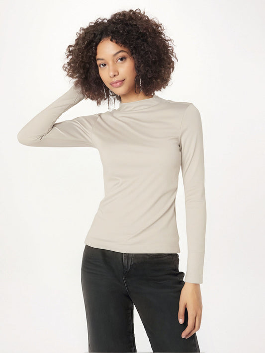 ASOBIO Wool-Blend Half-Turtleneck Top