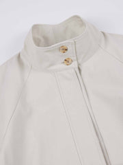 ASOBIO Stand Collar Belted Trench Coat