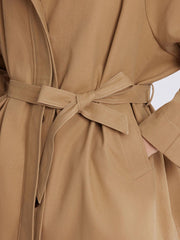 ASOBIO Stand Collar Belted Trench Coat