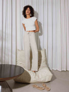 Mid-Rise Loose Straight Linen Pants