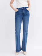 ASOBIO Slim High-Rise Stretch Flare Jeans