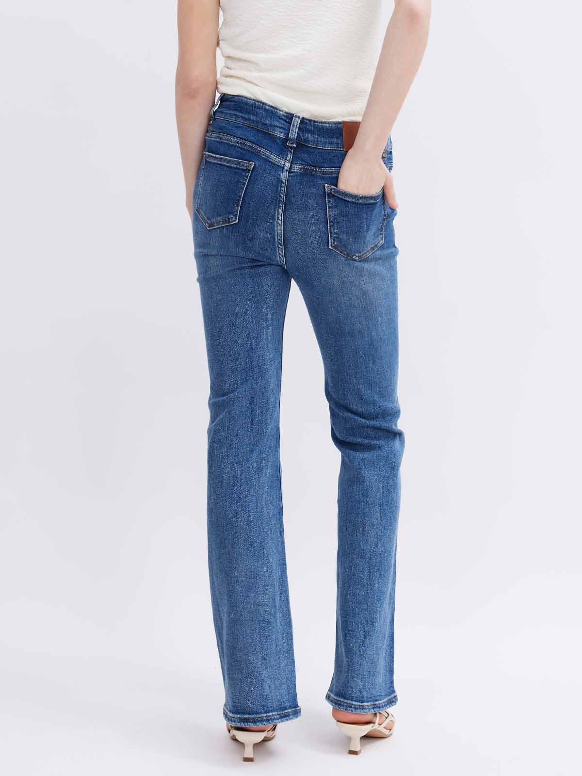 ASOBIO Slim High-Rise Stretch Flare Jeans