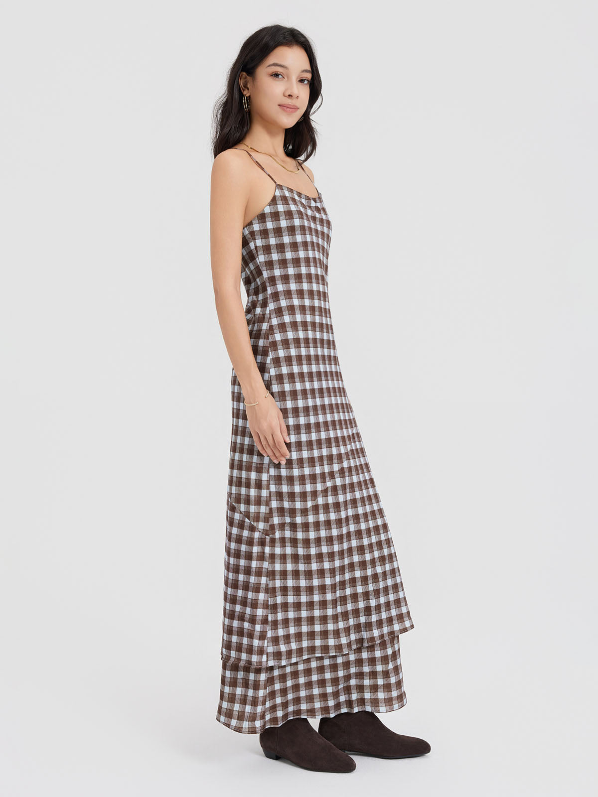 ASOBIO Printed Cami Trumpet Maxi Dress