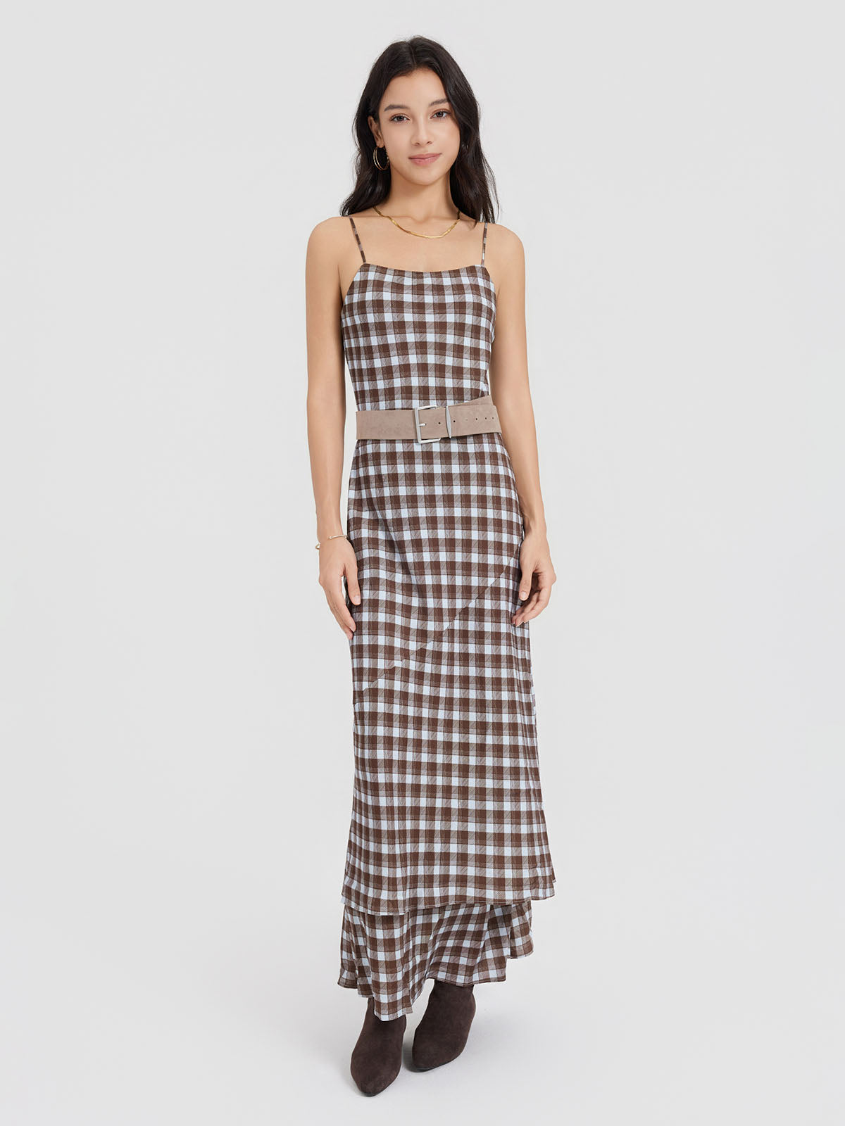 ASOBIO Printed Cami Trumpet Maxi Dress