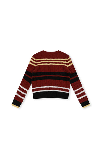 ASOBIO Cable-Knit Wool Cardigan