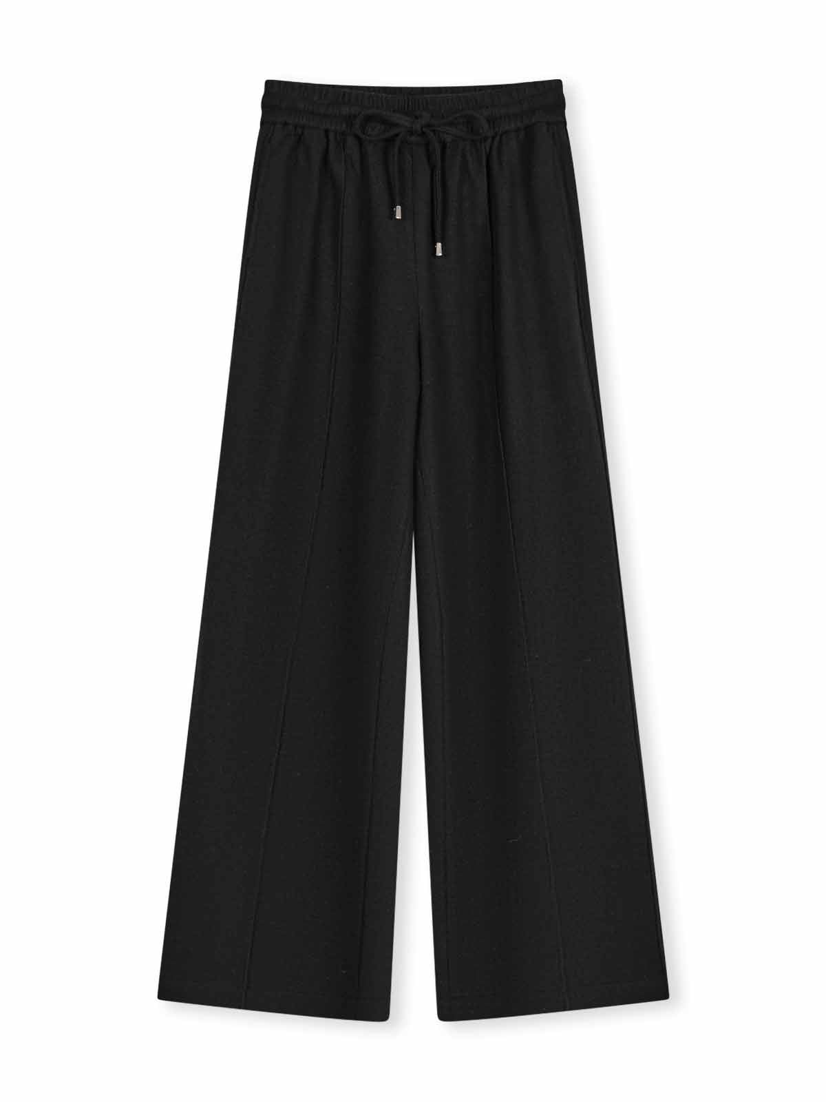 ASOBIO 100% Merino Wool Knit Wide-Leg Pant