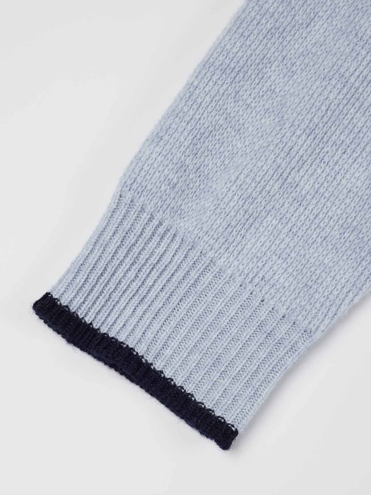 ASOBIO 100% Wool 1/2 Zip Mockneck Sweater