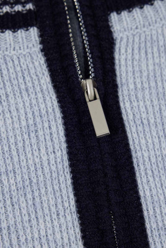 ASOBIO 100% Wool 1/2 Zip Mockneck Sweater