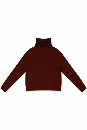 ASOBIO 100% Wool 1/2 Zip Mockneck Sweater