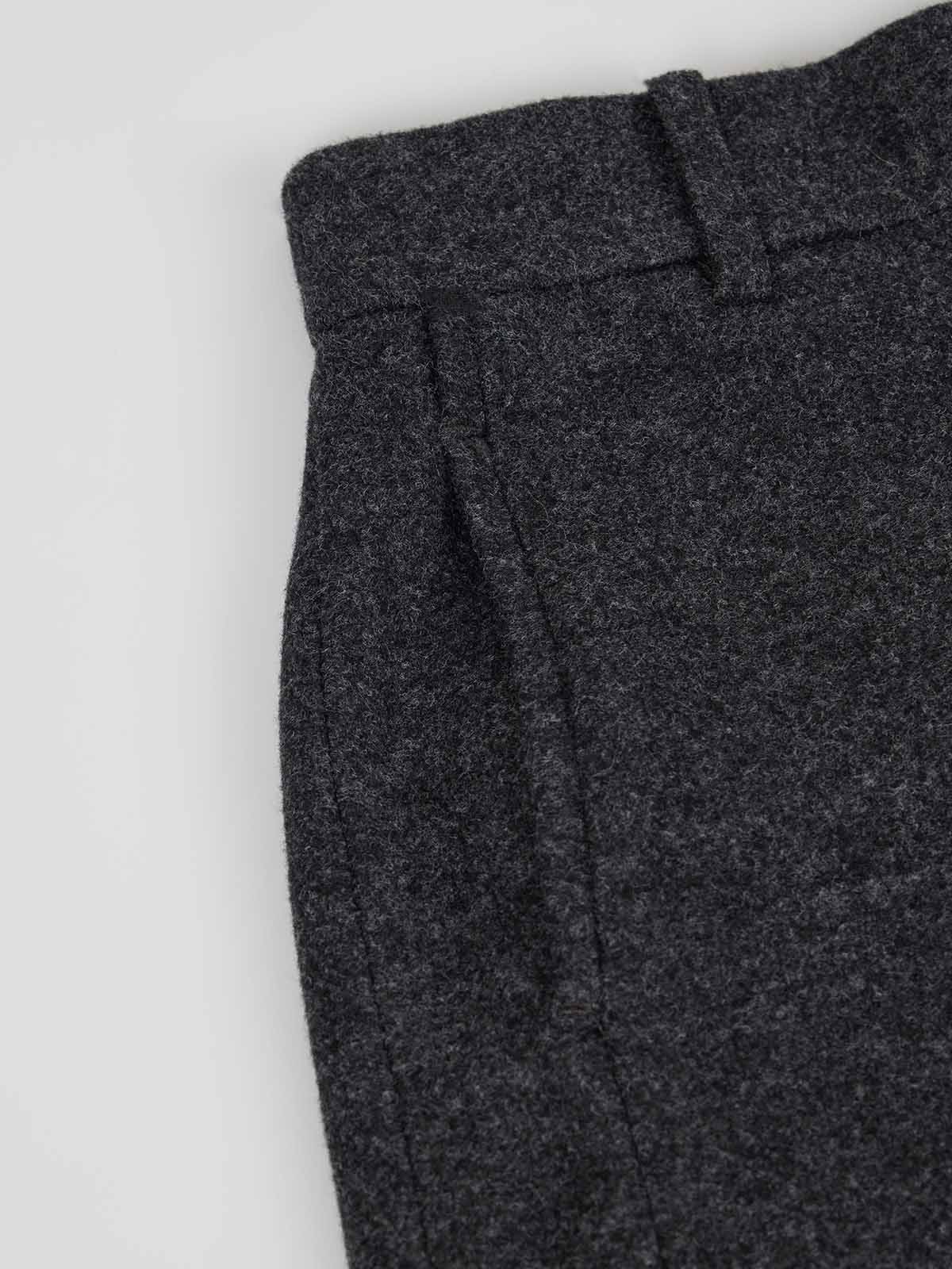 ASOBIO Mid-Rise Wool-Blend Barrel Pant