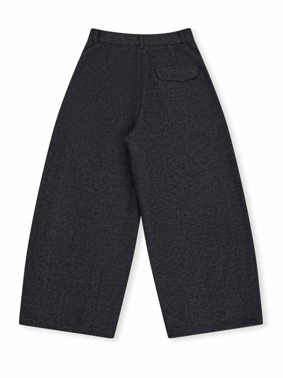 ASOBIO Mid-Rise Wool-Blend Barrel Pant