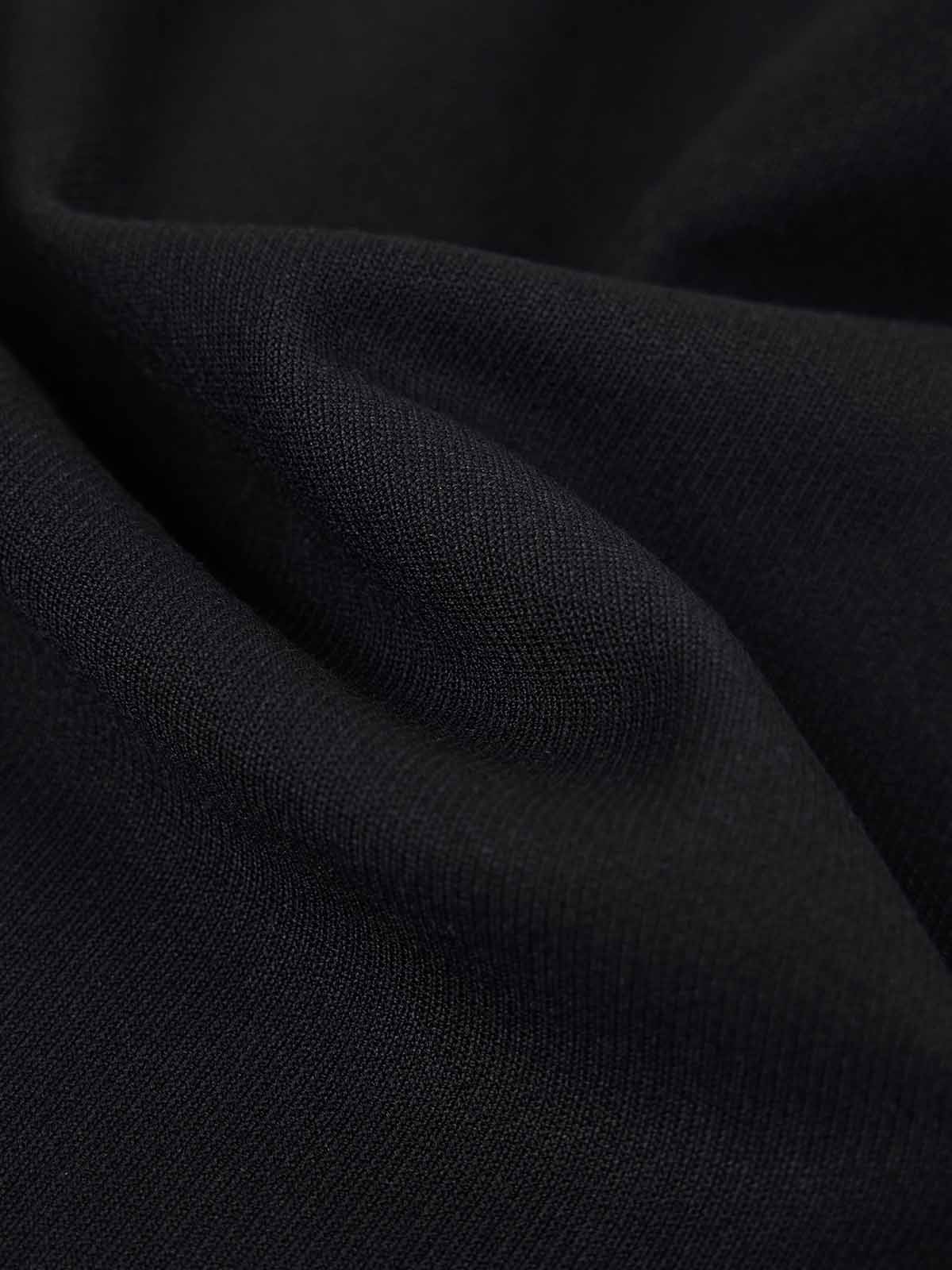 ASOBIO Wool-Blend Pleated Wide-Leg Pant