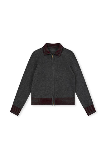 ASOBIO Merino Wool Zip-Up Cardigan