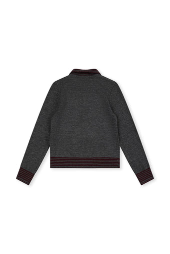 ASOBIO Merino Wool Zip-Up Cardigan