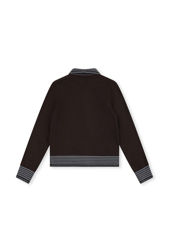 ASOBIO Merino Wool Zip-Up Cardigan