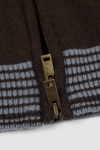 ASOBIO Merino Wool Zip-Up Cardigan