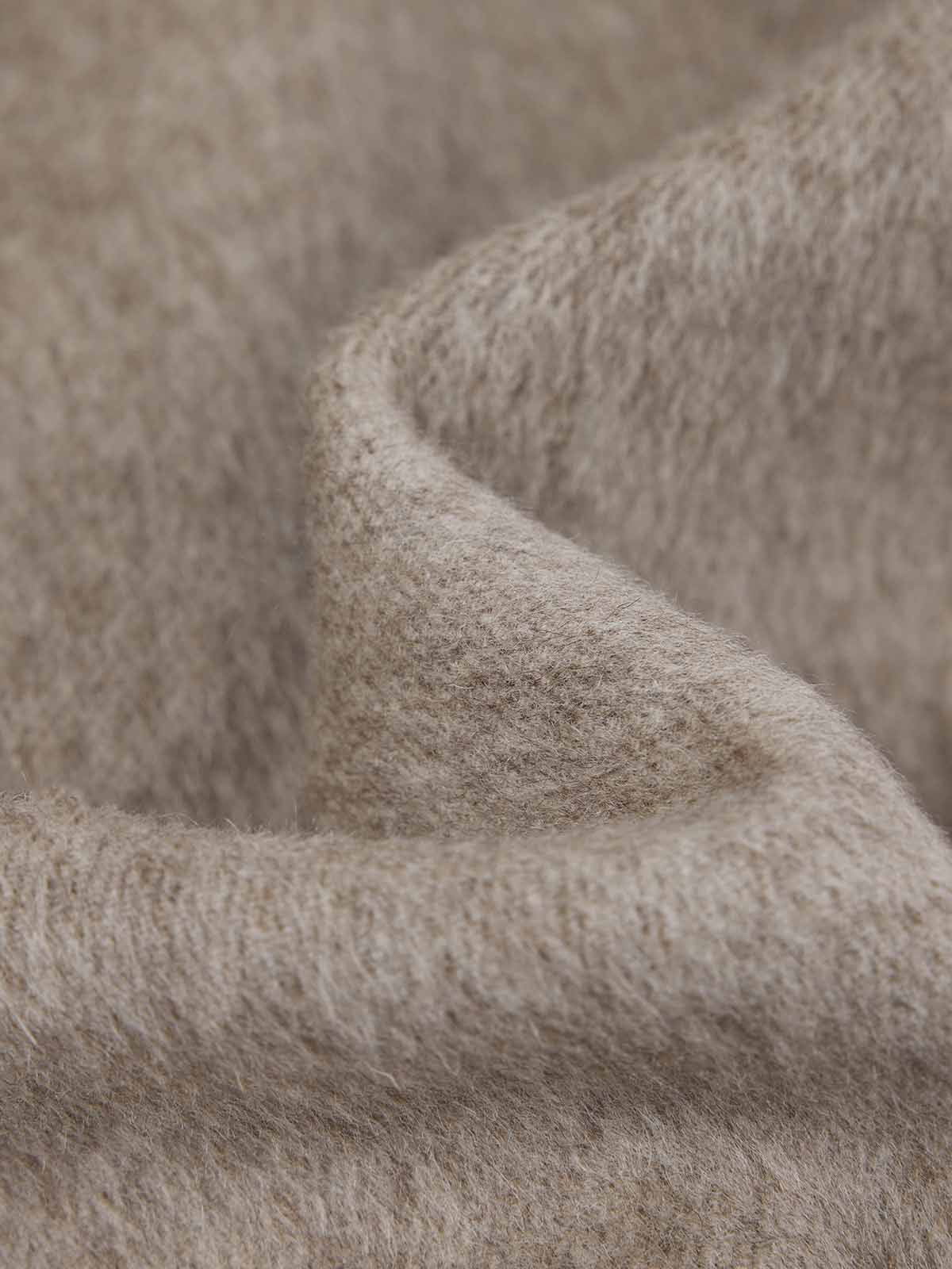 ASOBIO Double-Faced 100% Wool Single-Breasted Long Coat