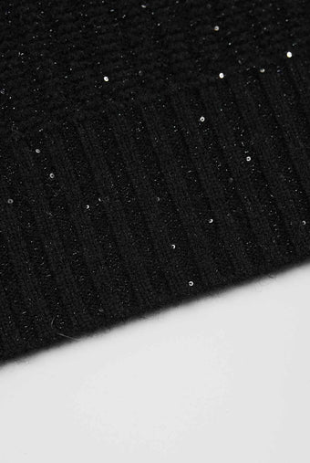 ASOBIO 100% Wool Sequin Sweater