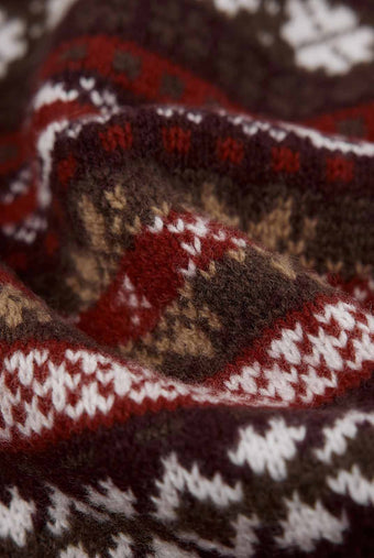 ASOBIO 100% Wool Fair Isle Pullover Sweater