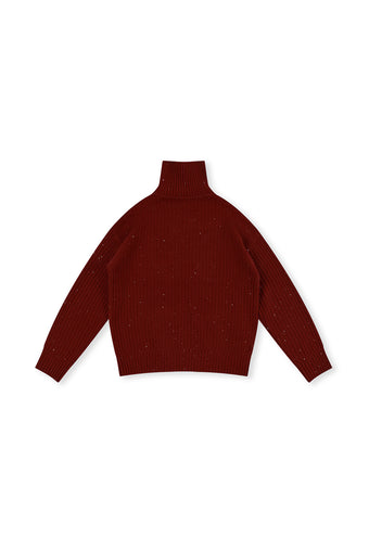 ASOBIO 100% Wool Sequin Sweater