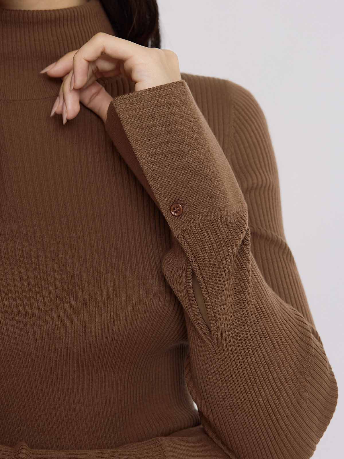 ASOBIO 100% Merino Wool Turtleneck Sweater