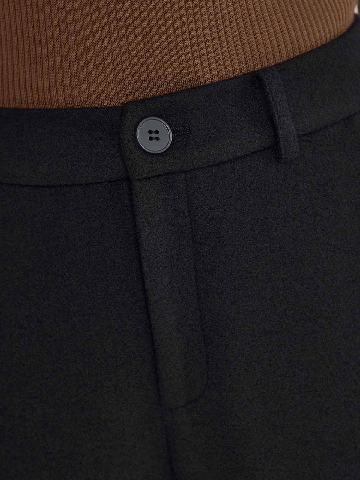 ASOBIO Mid-Rise Wool-Blend Barrel Pant