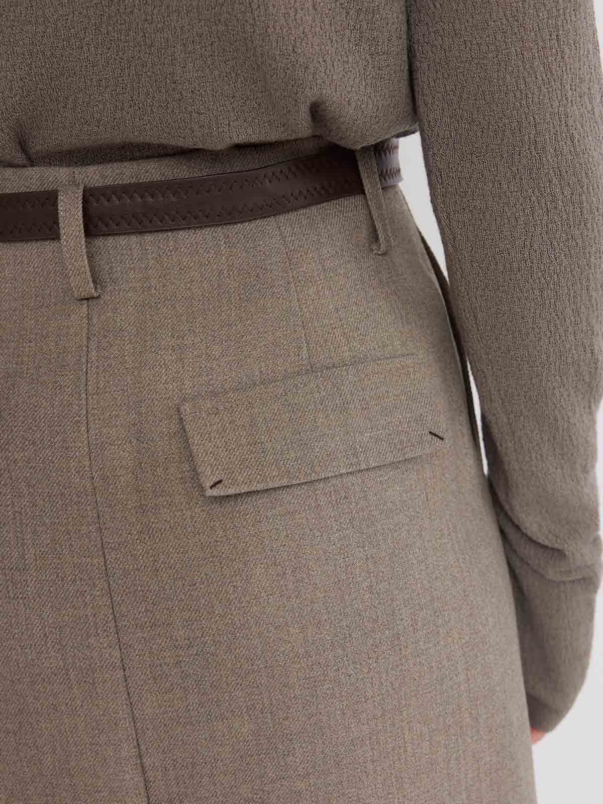 ASOBIO High-Waist Belted Midi Skirt