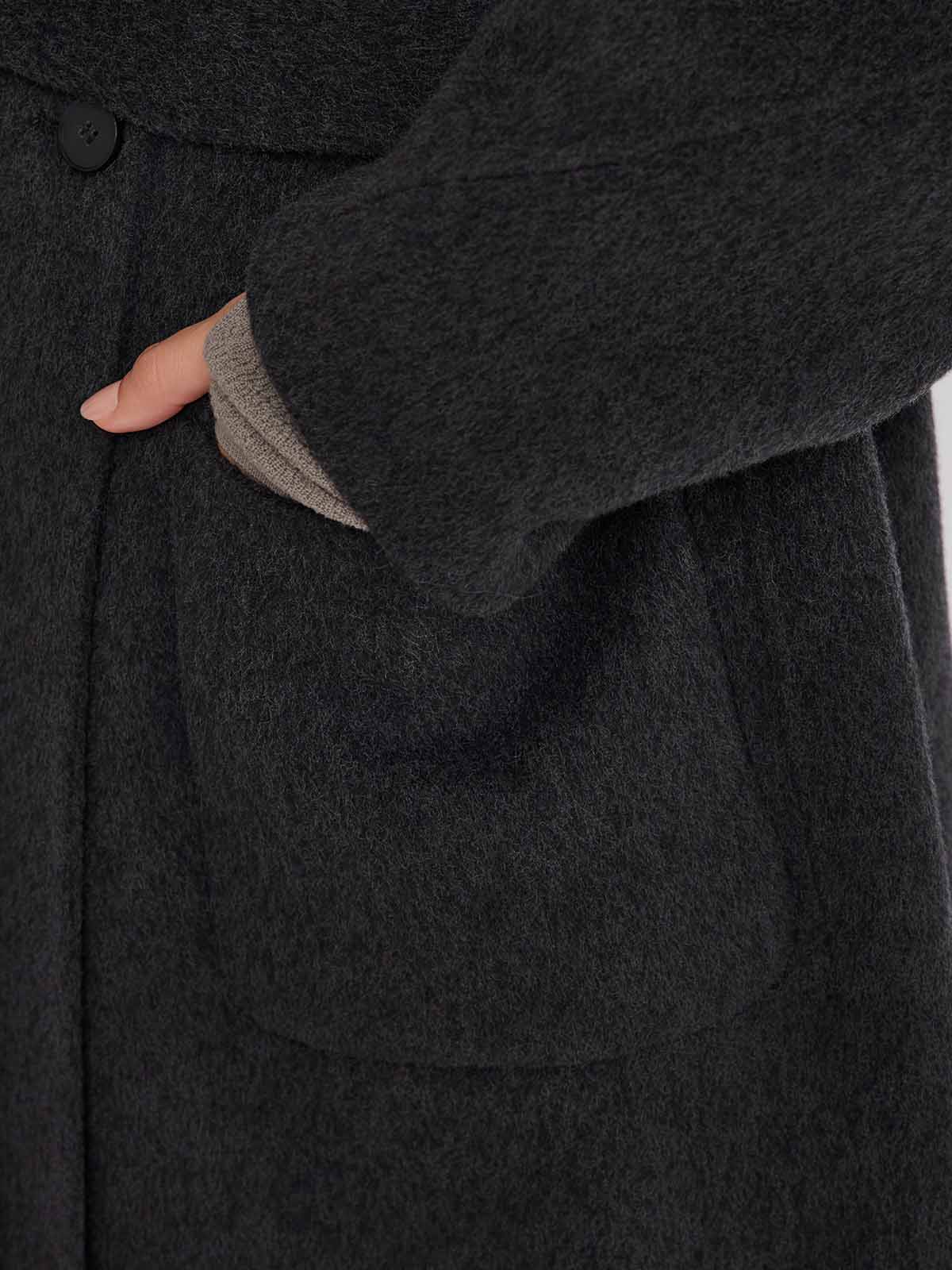 ASOBIO Minimal Long Wool-Alpaca Wrap Coat