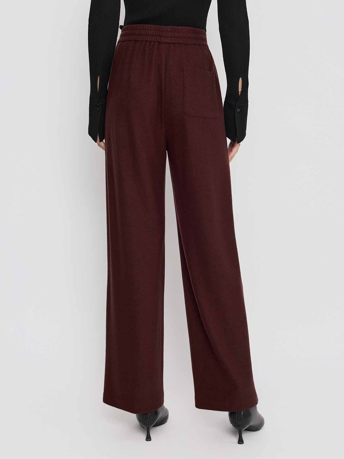 ASOBIO 100% Merino Wool Knit Wide-Leg Pant