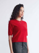 ASOBIO Lightweight 100% Wool Crewneck Top