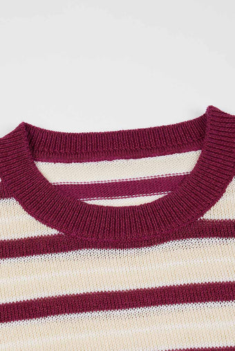 ASOBIO Striped Slim Knit Top