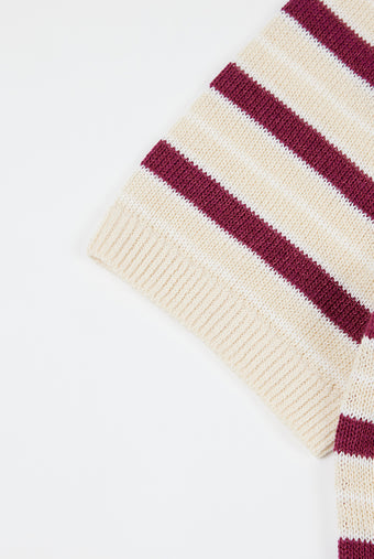 ASOBIO Striped Slim Knit Top