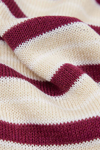 ASOBIO Striped Slim Knit Top