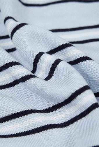 ASOBIO Polo Stripe Knit Top