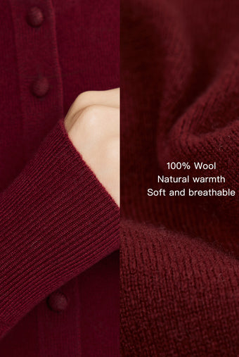 100% Wool Cardigan