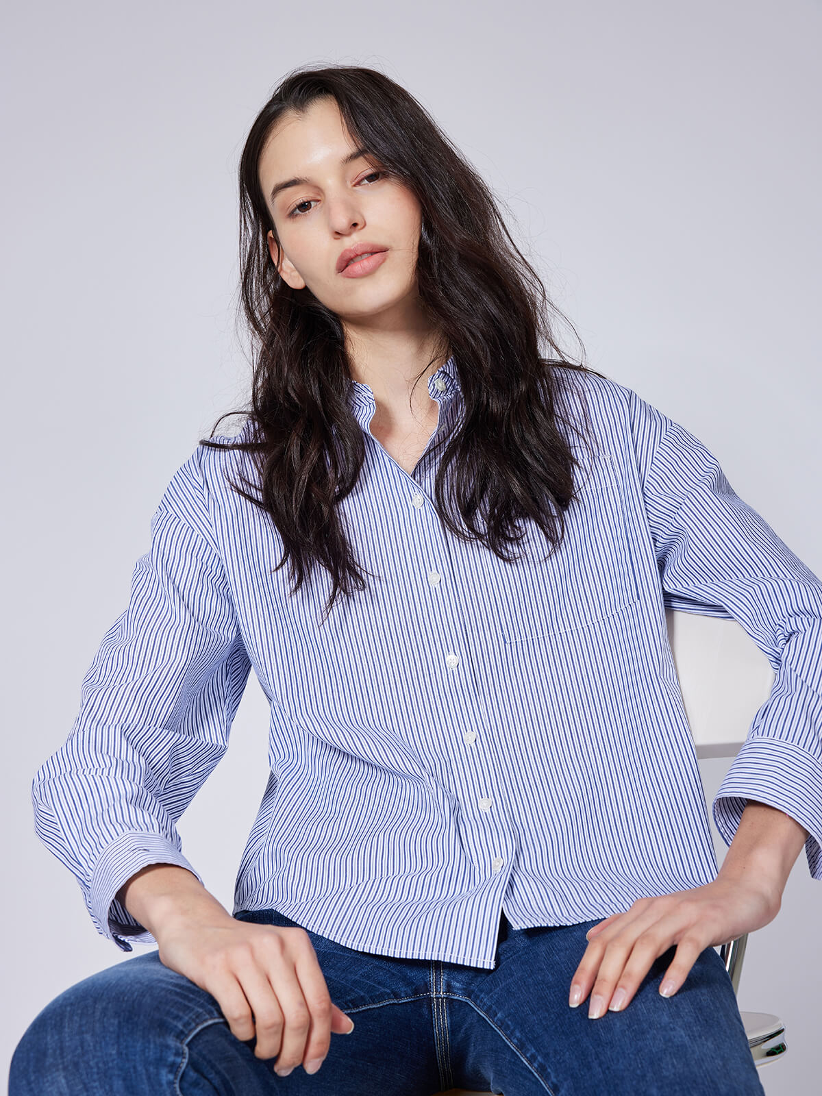 Simple Style Relaxed H-type Shirt