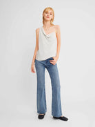 Asymmetric Draped Chiffon Cami