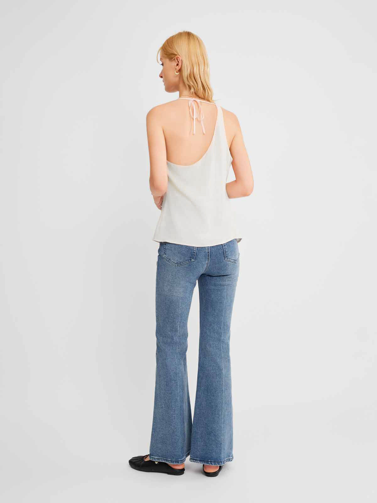 Asymmetric Draped Chiffon Cami