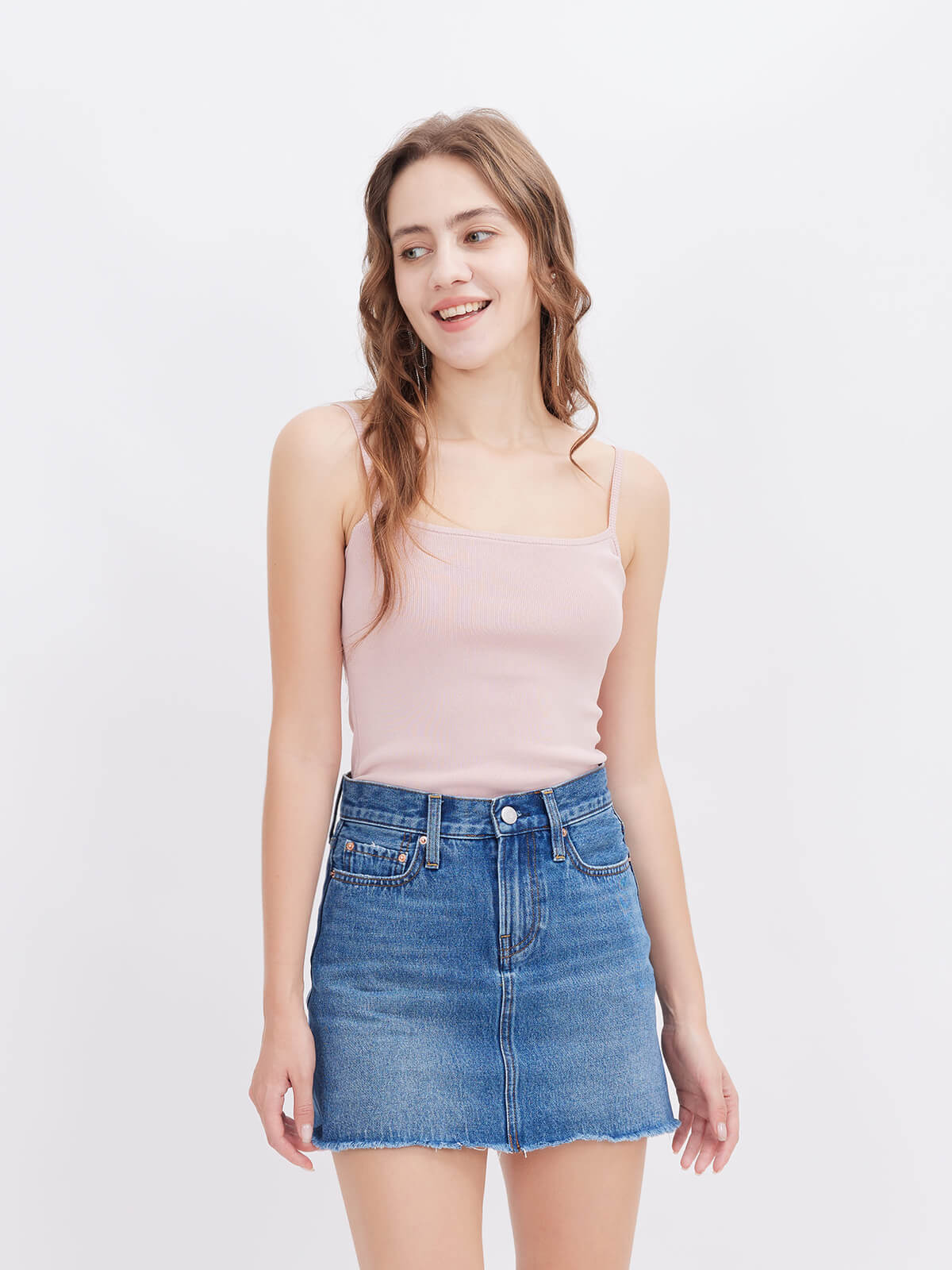 Pink Basic Form-Fitting Cami Top