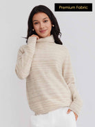 ASOBIO Yak Wool Blend Mélange Pullover Sweater