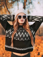 ASOBIO Geometric Yak Wool Sweater