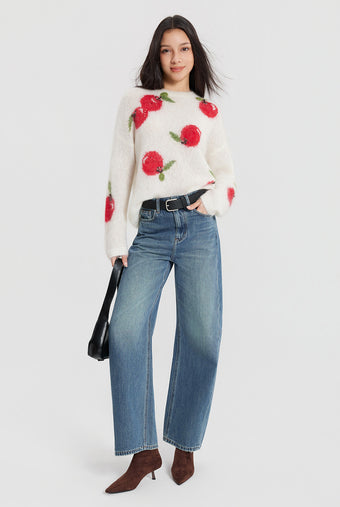 ASOBIO Mohair-Blend Pullover Sweater