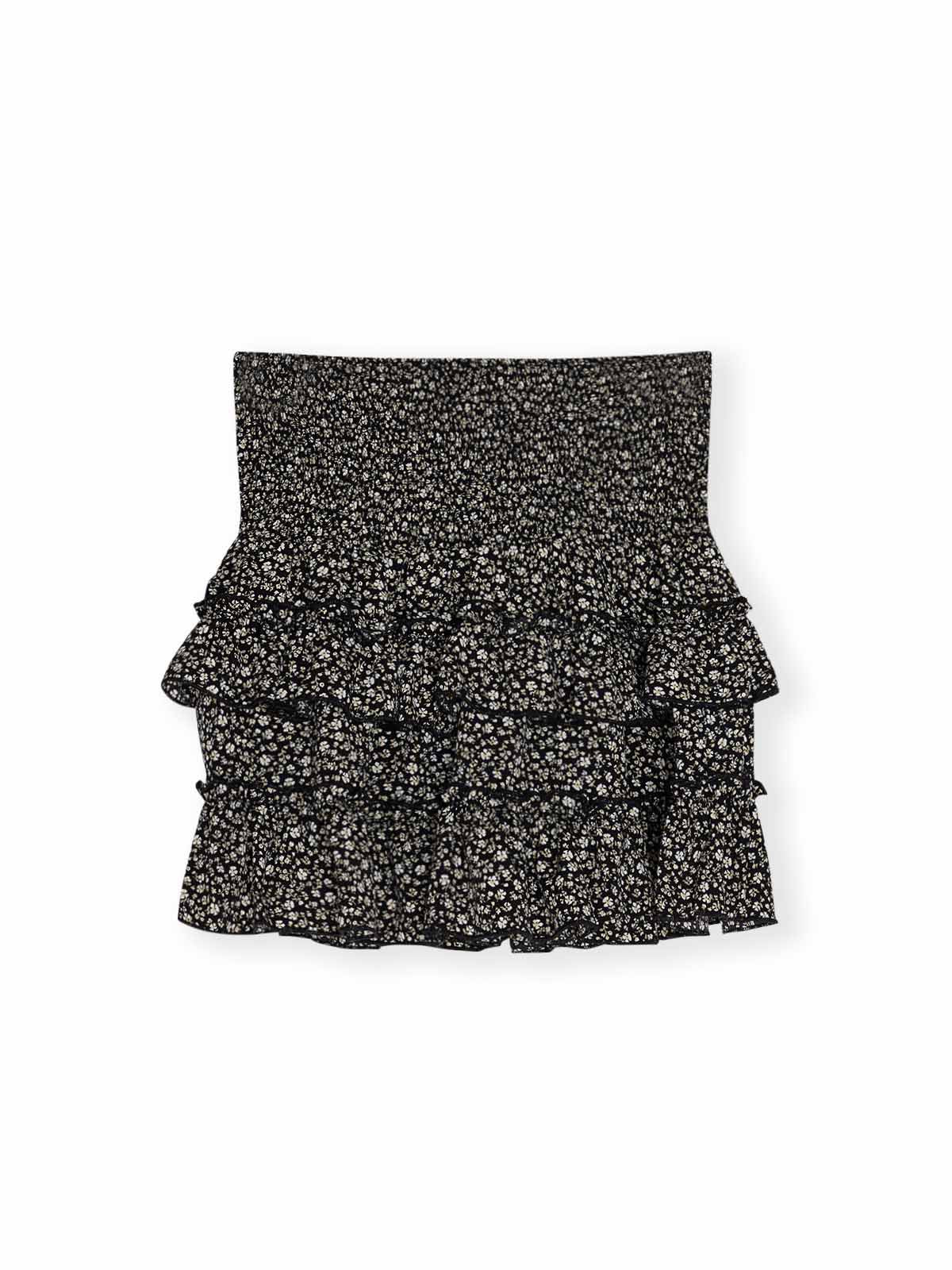 ASOBIO Floral Ruffle Mini Skirt