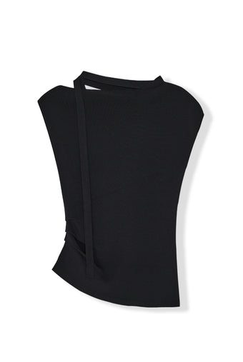 ASOBIO Draped Knit Top