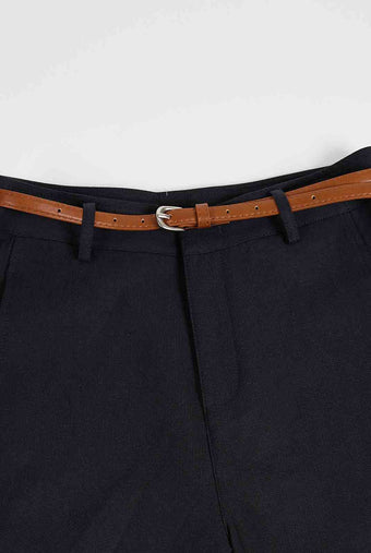 ASOBIO Cropped Belted TENCEL™-Blend Pant