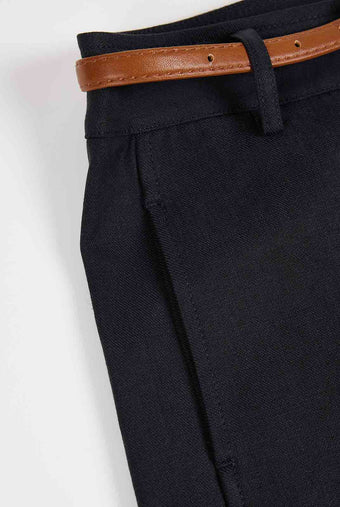 ASOBIO Cropped Belted TENCEL™-Blend Pant