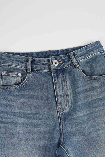 ASOBIO Ocean Print High-Rise Jean