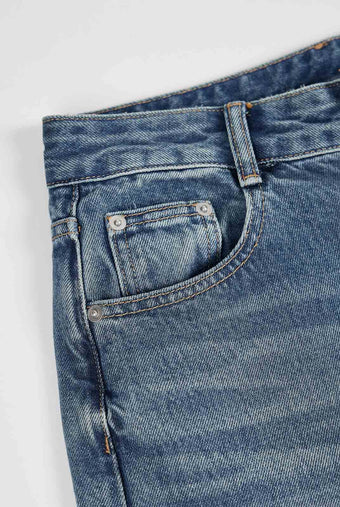 ASOBIO Ocean Print High-Rise Jean