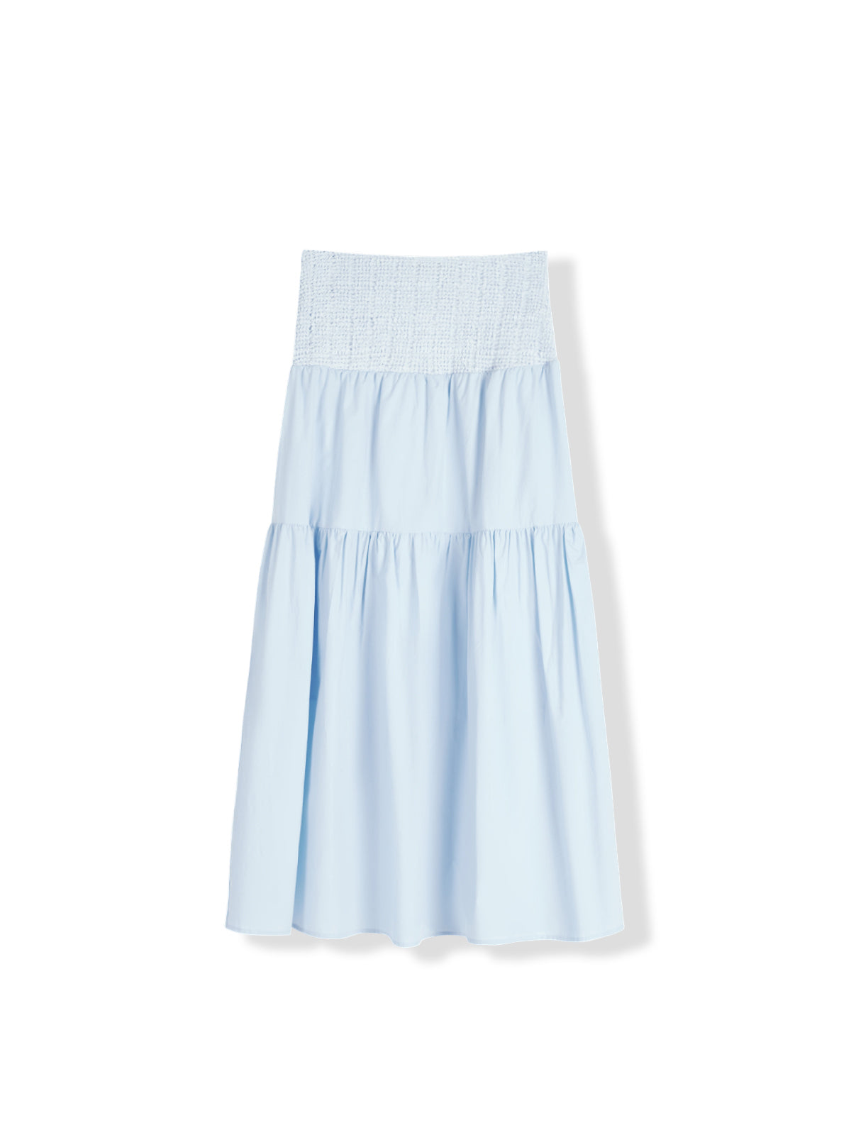 ASOBIO Smocked Cotton Maxi Skirt