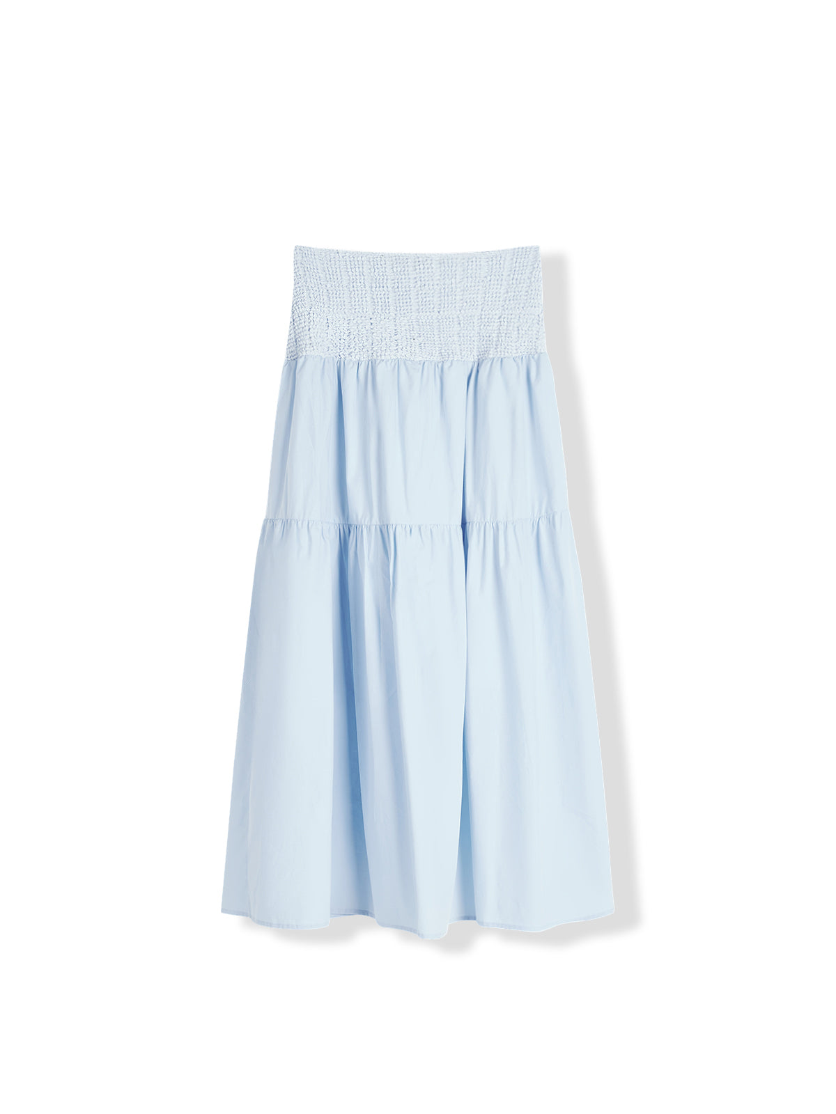 ASOBIO Smocked Cotton Maxi Skirt